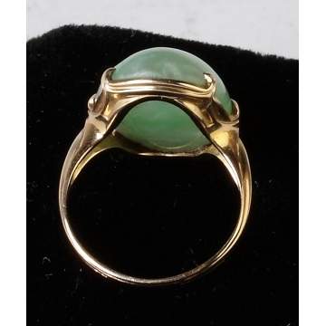 Vintage 14K Gold & Jadeite Ring