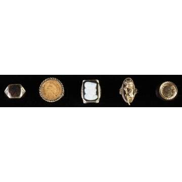 Five Vintage Rings
