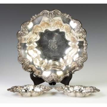 Sterling Silver J.E. Caldwell Nut Dishes & Frank Whiting Center Bowl