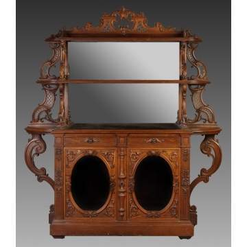 Victorian Carved Rosewood Side Cabinet