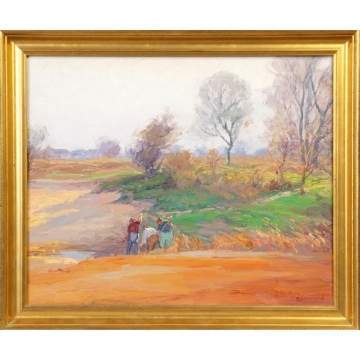 George Renouard (American, 1885-1954)Harvest scene