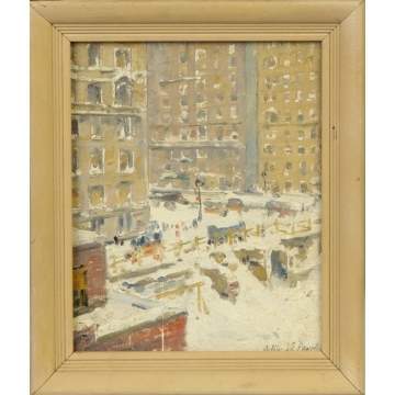 Arthur James Emery Powell (American, 1864-1956) Winter in NY, 1954
