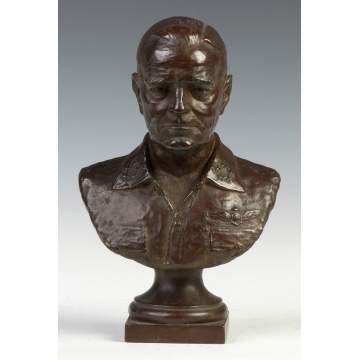 Whuper Williams, Bronze Sculpture "Reduced from bust of Halsey" 