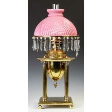 Bradley & Hubbard Brass Oil Lamp