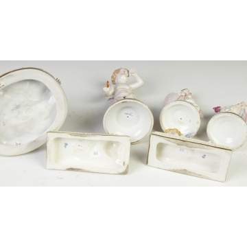 Group of German Hand Painted Porcelain Cherubs