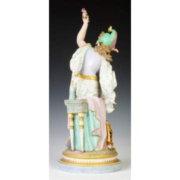 French Hand Painted Porcelain Court Jester
