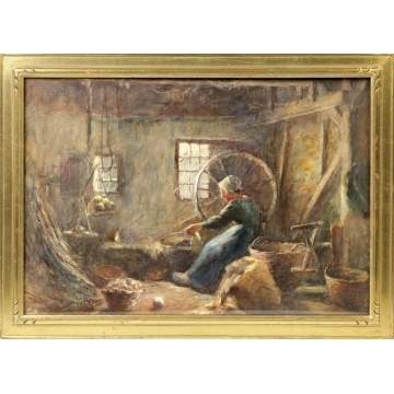 Emma Lampert Cooper (American, 1855-1920) Interior scene