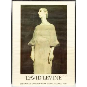 Three David Levine Posters & One Aaron Shickler Poster