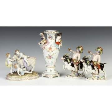 Group of German Hand Painted Porcelain 