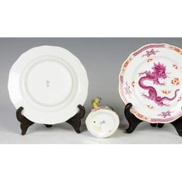 Meissen Dragon Plates & Figure