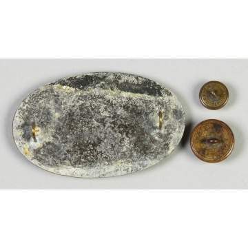 Civil War Buckle & 1860's NY Officer's Buttons