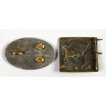 Two Civil War Belt Buckles