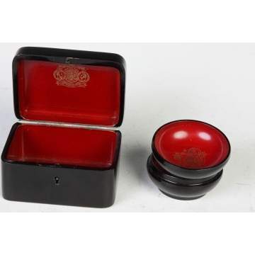 Two Russian Hand Painted & Lacquered Boxes