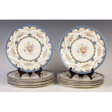 Myott Staffordshire Hand Painted Porcelain Plates