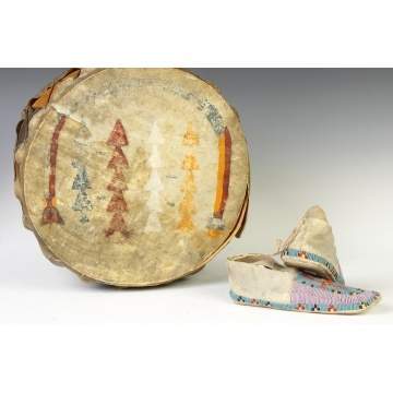 Native American Drum & Moccasins