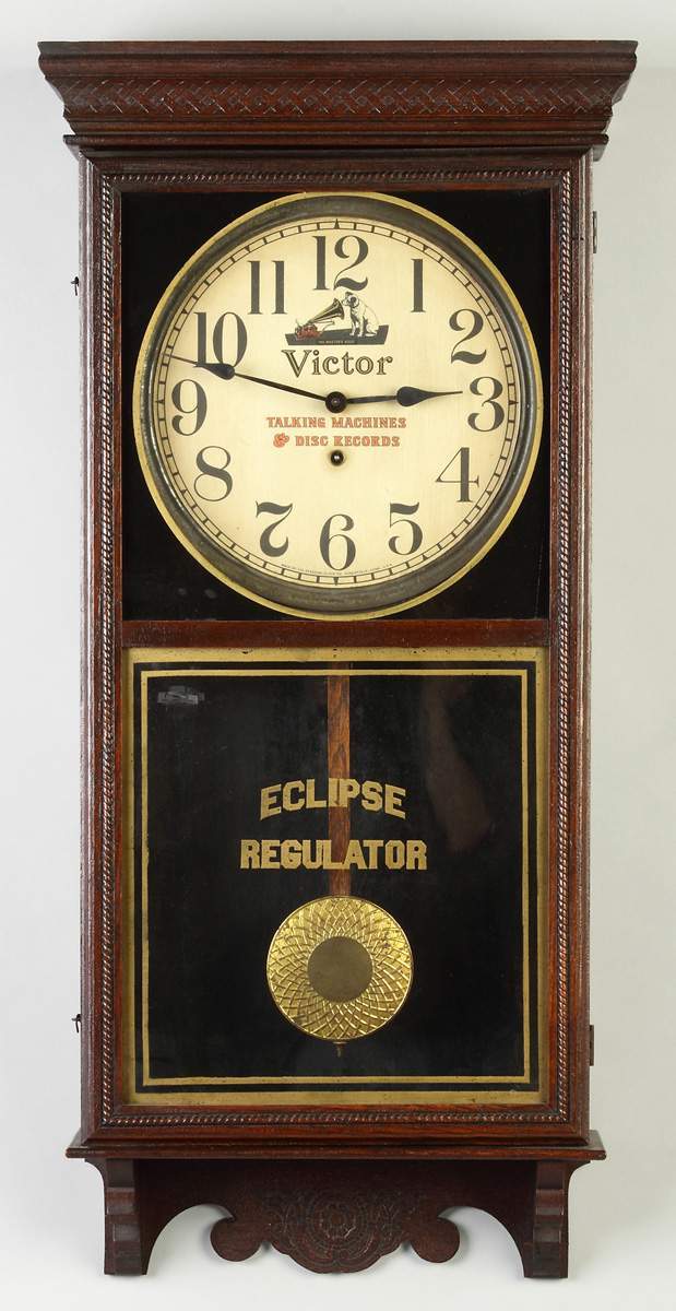 Sessions Clock Co. Eclipse Regulator, Advertising Victor Talking