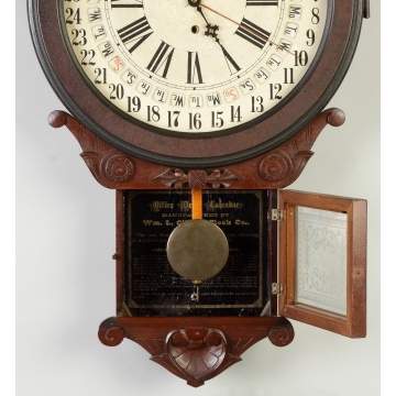 William Gilbert Office Drop Calendar Clock