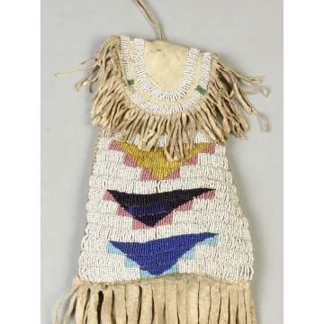 Ute Beaded Hide Tobacco Bag