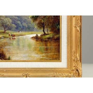 William Mason Brown (American, 1828 - 1898) Landscape w/Stream