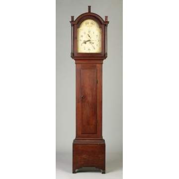 Silas Hoadley Diminutive Cherry Tall Case Clock
