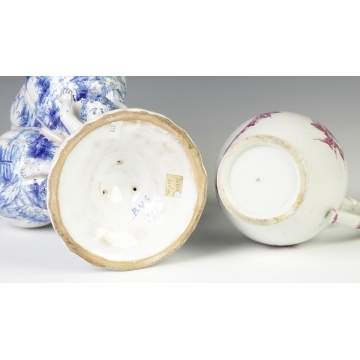 Delft Vase w/Putties & Early French Coffee Pot