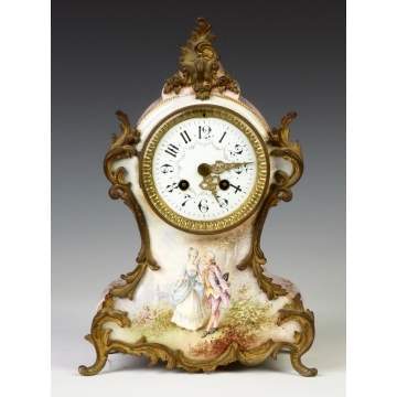 French Porcelain Clock 