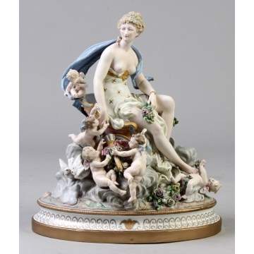 Large French Bisque Figural Group