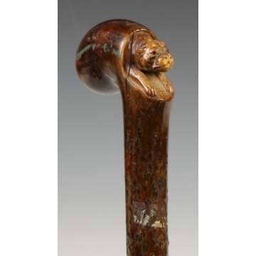 Cane w/Carved Bulldog