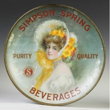 Simpson Spring Beverages, South Easton, MA, Tin Lithograph