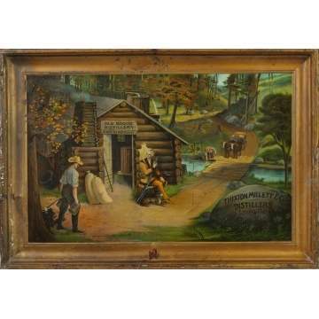 Thixton Millett & Co. Distillers, Louisville, KY, Tin Lithograph
