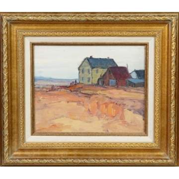 George Renouard (American, 1885-1954) House w/barn