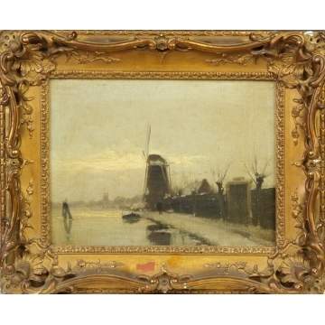 Louis Franciscus Hendrik Apol  (Dutch, 1850-1936) Windmill scene