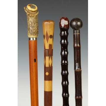 Group of 4 Various Sword Canes