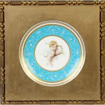 Minton Hand Painted Porcelain Plate w/young girl