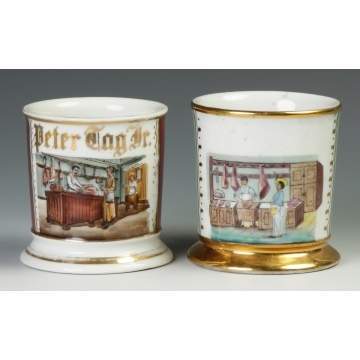 Vintage Butcher Occupational Shaving Mugs