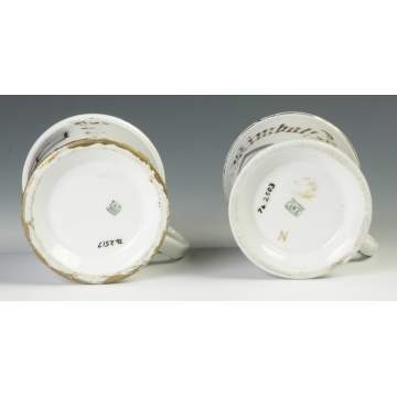 Two Vintage Carpentry Occupational Shaving Mugs