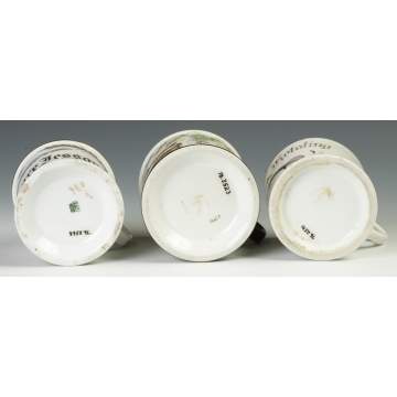 3 Vintage Musician Occupational Shaving Mugs