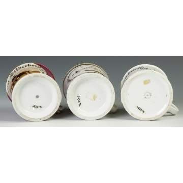 Group of Three Vintage Tailor's Occupational Shaving Mugs