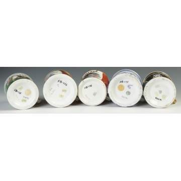 Five Vintage Patriotic/Military Occupational Shaving Mugs