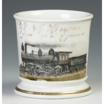 Vintage Steam Locomotive & Tender Occupational Shaving Mug