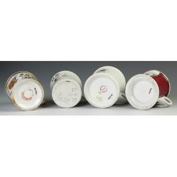 Four Vintage Various Occupational Shaving Mugs