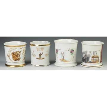 Four Vintage Various Occupational Shaving Mugs