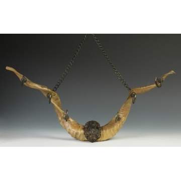 Mountain Goat Horns w/Brass Mounts