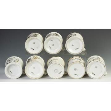 Eight Vintage Fraternity/Lodge Occupational Shaving Mugs