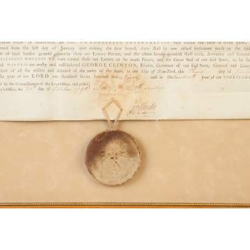 NY State Land Grant & Wax Seal