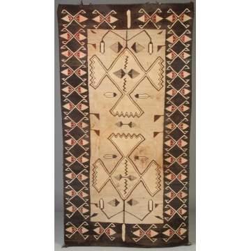 Navajo Weaving - Arrowhead & Feather Design