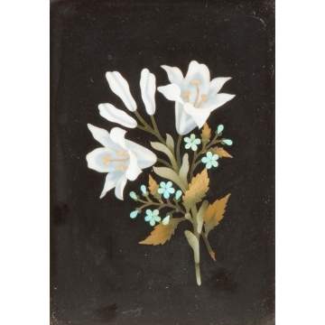 Three Italian Pietra Dura Floral Plaques