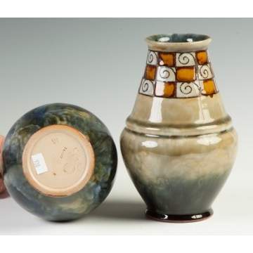 Pair of Hand Painted Royal Doulton Vases