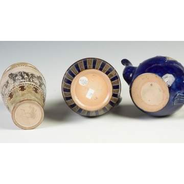 Three Royal Doulton Pieces w/Relief Decoration