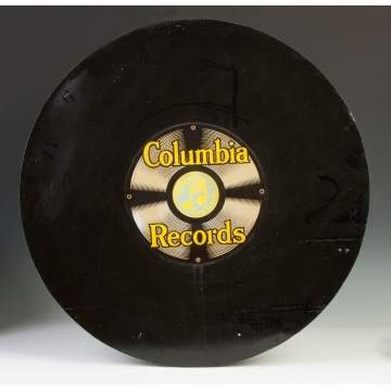 Vintage Columbia Records Grafonola  Metal Advertisement